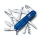 Couteau de poche Victorinox Huntsman bleu transparent