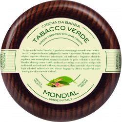 Bol en bois avec crème à raser tabacco verde - Mondial