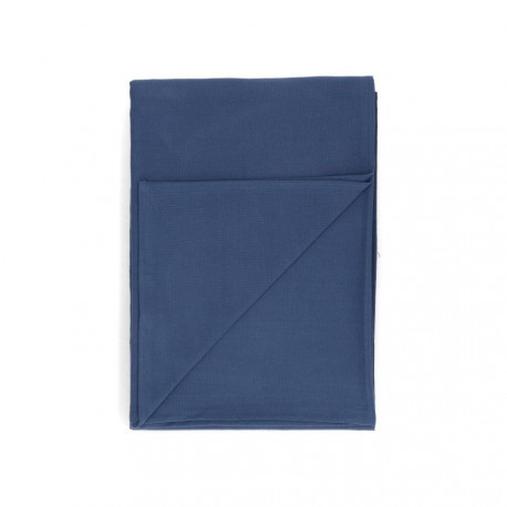 Nappe coton pearl night blue rectangulaire 140x260cm - Organic home