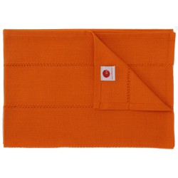 Nappe rectangulaire 150x250cm ajouré uni orange Tint