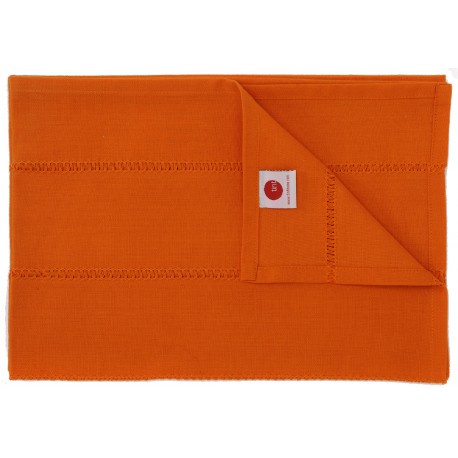 Nappe rectangulaire 150x250cm ajouré uni orange Tint