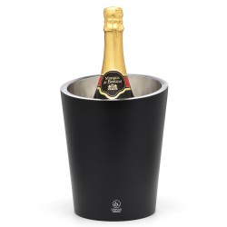 Seau à champagne double paroi acier inox noir mat - Léopold