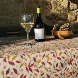 Nappe enduite 160x160 Tilleul Prune - Fleur de Soleil